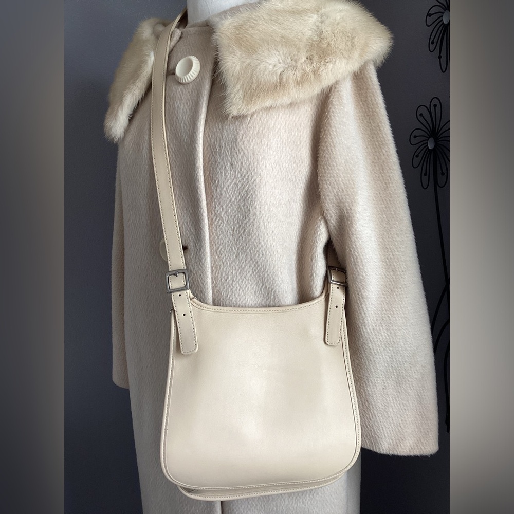 Coach Hippie Cream Color Leather Crossbody Bag (DOD 9135)